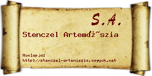 Stenczel Artemíszia névjegykártya